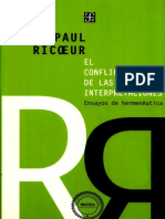 Paul Ricoeur - El Conflicto de Las Interpretaciones