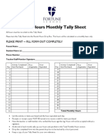 Parent Hours Monthly Tally Sheet