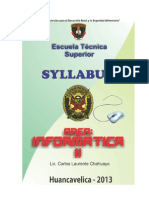 Silabo Taller Informatica II - Contenidos