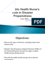 Public Health Nursing Role in Disasters