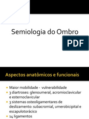 Exame Fisico Ombro, PDF, Sistema Locomotor