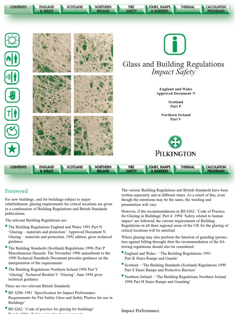 Glass and Building Regulations Impact Safety PDF Door Glasses
