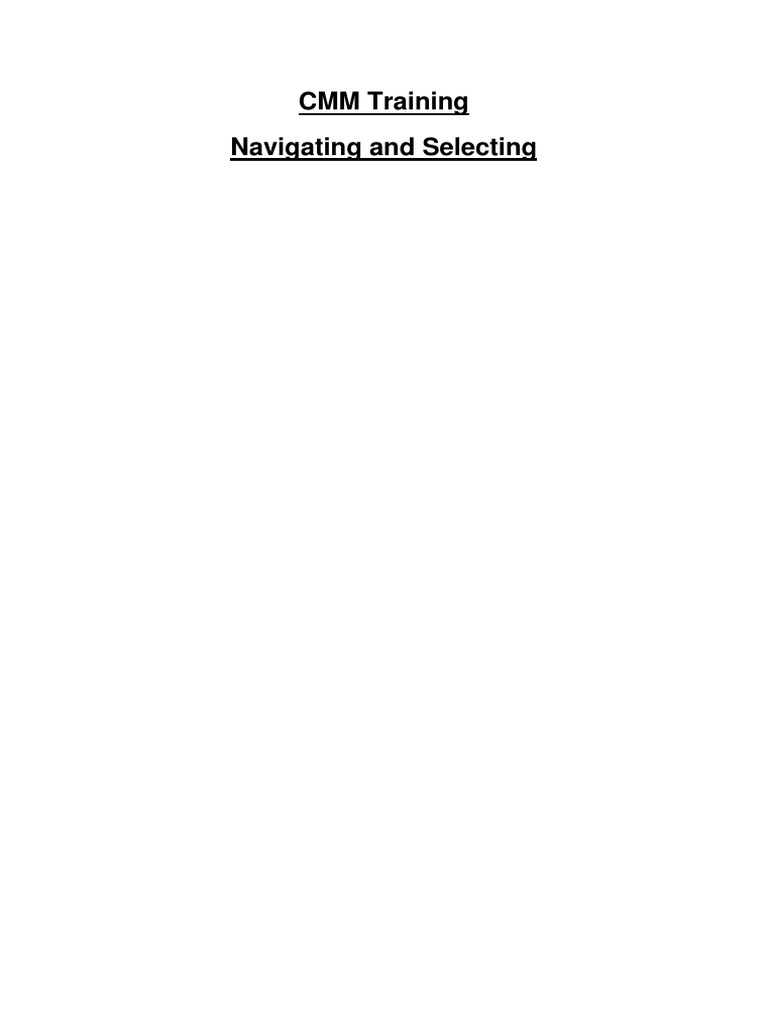 CMM Training Guide | PDF | National Science Foundation | Menu (Computing)