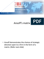 Ansoff's Matrix