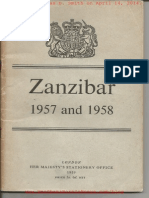Colonial Office Report on Zanzibar for the Years 1957 and 1958. 