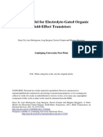 A Static Model For Electrolyte-Gated Organic Field-Effect Transistors