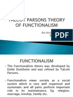 Presentation On Talcot Parsons Functionalism
