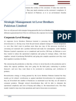 Strategic Management at Lever Brothers Pakistan Limited: Corporate Level Strategy