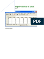 Exporting SPSS Data To Excel
