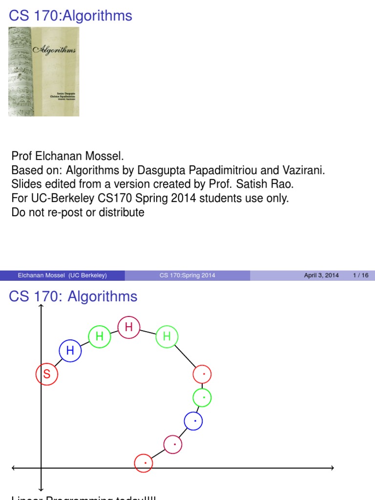 CS 170 Lecture 20 Handout | PDF | Graph Theory | Mathematical Concepts