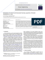 Evaluation of Vertical and Horizontal Bearing Capacities of Bucket Foundations in Clay