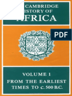 The Cambridge History of Africa, Volume 1 From The Earliest Times To C. 500 B.C.