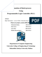 Automation of Batch Process Using Programmable Logic Controller (PLC)