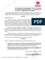 Moción de IU Relativa a La Mejora de Accesos Al Parque de Los Cerros