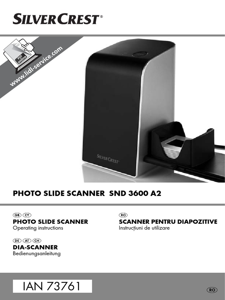 Photo Slide Scanner SND 3600 A2 PDF