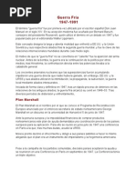 Ensayo sobre la guerra fría  Guerra Fría  Segunda Guerra 