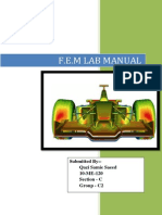 F.E.M Lab Manual: Submitted By:-Qazi Samie Saeed 10-ME-120 Section - C Group - C2