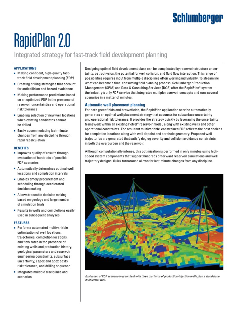 Rapidplan 2.0: Integrated Strategy For Fast-Track Field Development ...