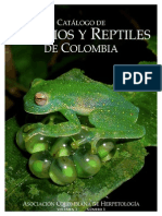 Catalago de Anfibios y Reptiles de Colombina