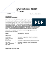 Environmental Review Tribunal: Pitt v. Director, Ministry of The Environment