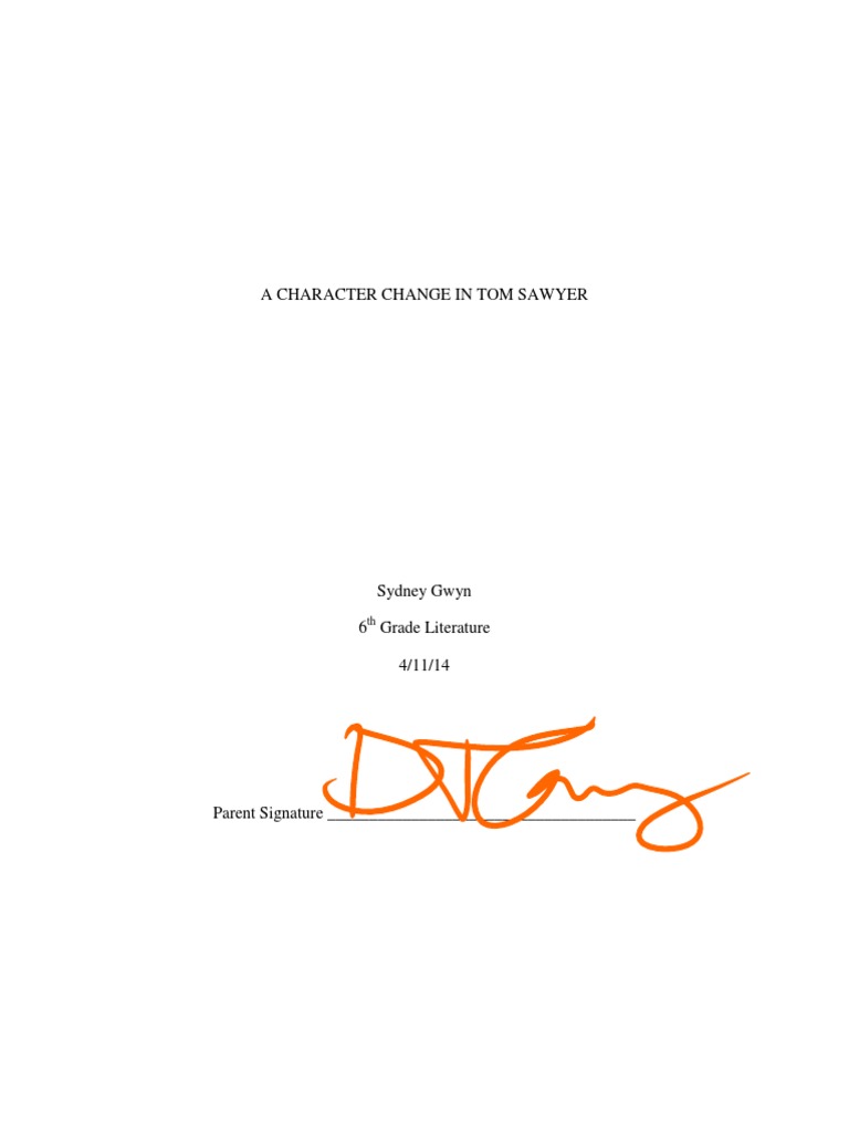 tom sawyer essay
