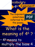 Exponenents Powers For Class
