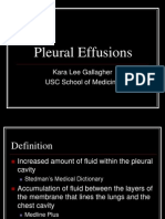 Pleural Effusions: Kara Lee Gallagher USC School of Medicine
