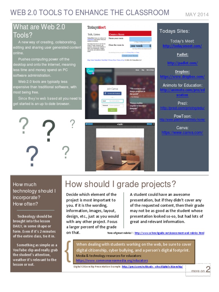 Using Web 2 0 Tools To Enhance The Classroom Pro | PDF | Web 2.0 ...