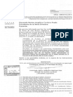 Oficio de la Dirección Jurídica del Congreso 