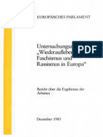 Untersuchungsausschuß „Wiederaufleben des Faschismus und Rassismus in Europa" (Europäisches Parlament, Dezember 1985)