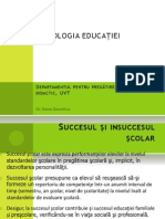 Curs 10 Succesul Si Insuccesul Scolar