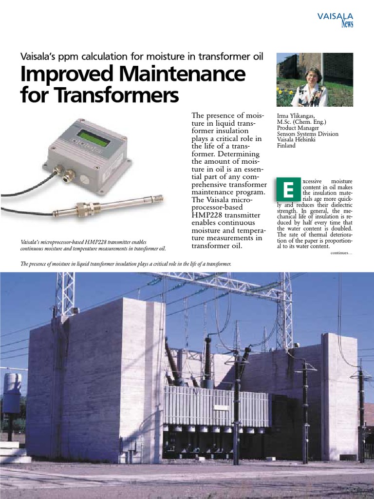 VN154 Improved Maintenance For Transformers | PDF | Transformer ...