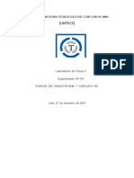 Lab PUENTE DE WHEATSTONE Y CIRCUITO RC