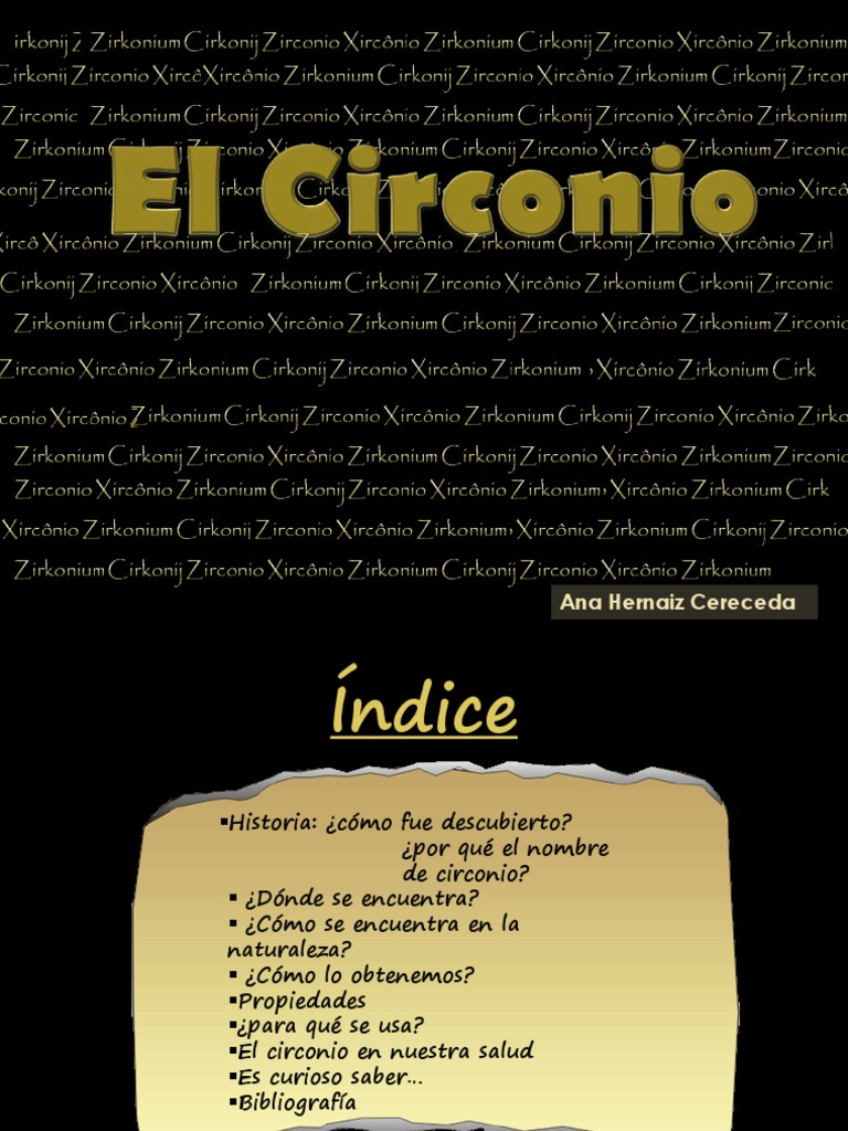 circonio110311122306phpapp02 Circonio Elementos metálicos
