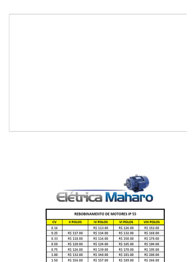 Tabela Rebobinagem PDF | PDF