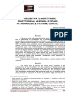 O Estado Patrimonialista e o Ativismo Judicial