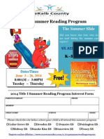 Summer Reading Program Interest Form