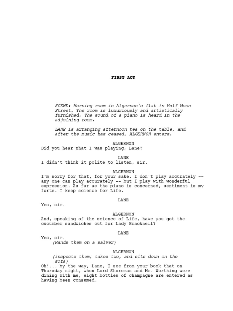 Earnest | PDF | The Importance Of Being Earnest