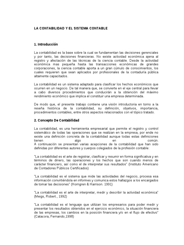 Historia y Sistema de la Contabilidad | PDF | Contabilidad | Toma de ...