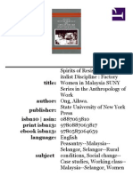 Ong, Aihwa - Spirits of Resistance and Capitalist Discipline. Factory Women in Malaysia (1987)