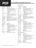 Academic Calendar