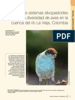 Influencia de Sistemas Silvopastoriles en La Biodiverisdad de Aves de La Cuenca Del Rio La Vieja CT