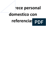 Se Ofrece Personal Domestico Con Referencias