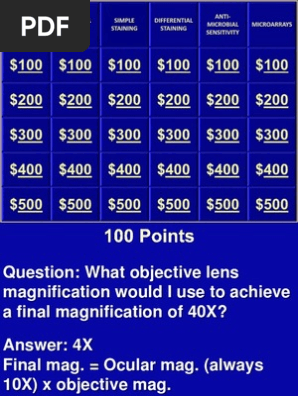 Microbiology Jeopardy Review