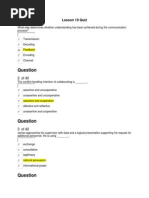 Download Lesson 10 Quiz by Charles Clemons SN224439846 doc pdf