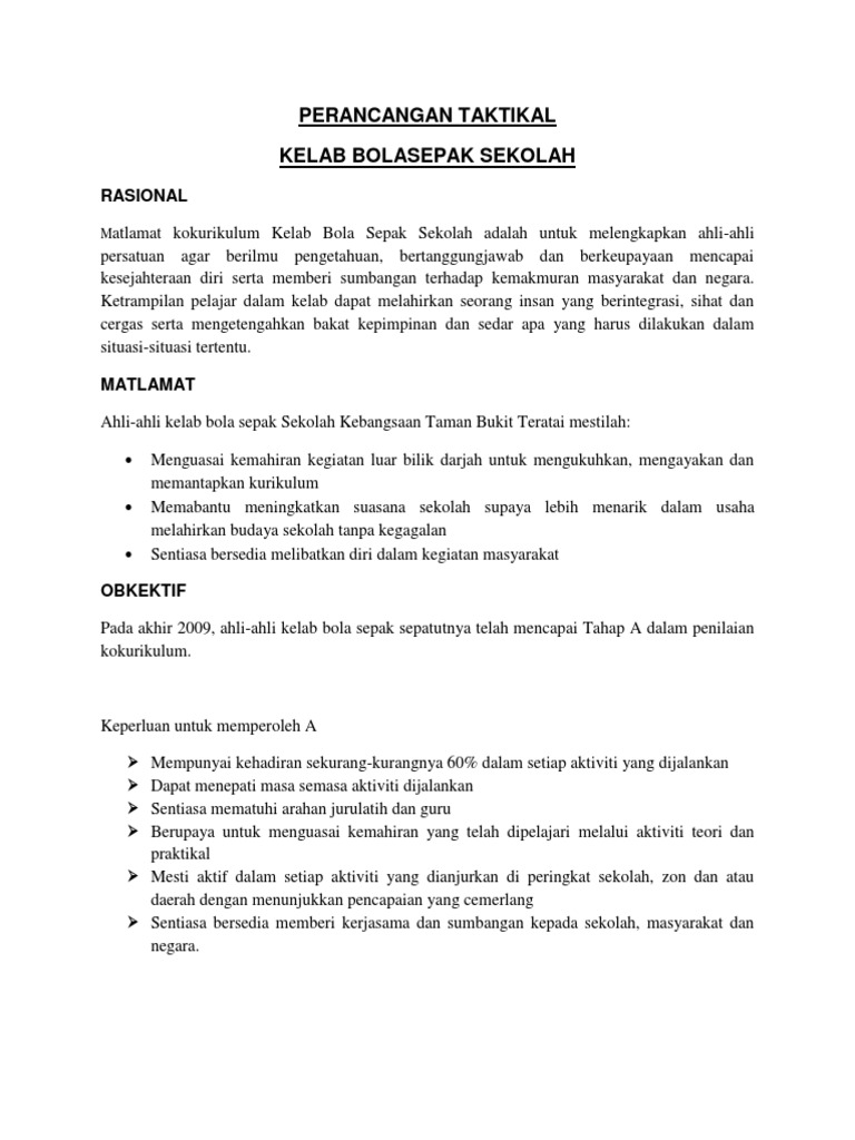 Rancangan Tahunan Bolasepak