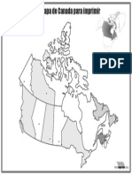 Mapa de Canada Sin Nombres Para Imprimir
