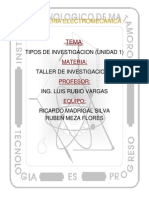 Tipos de Investigación Unidad 1 Vargas