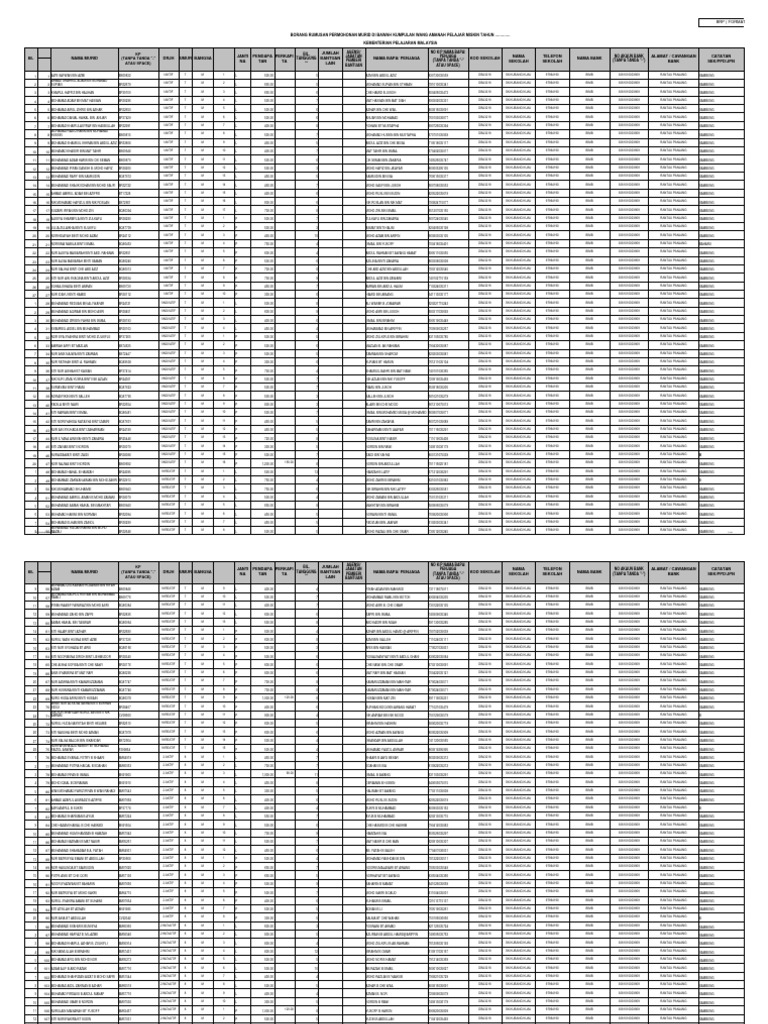 Kosong BRP Format Baru A3 (Autosaved) - Copy Bile | PDF