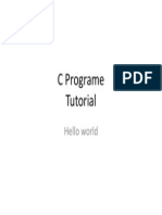 C Programe Tutorial: Hello World